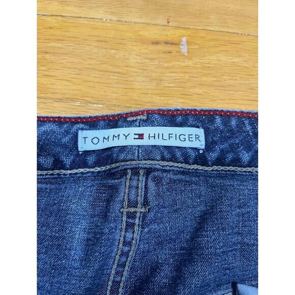 Tommy Hilfiger Jeans Womens Size 14 High Rise Straight Cropped Denim VTG Y2K - Picture 3 of 8